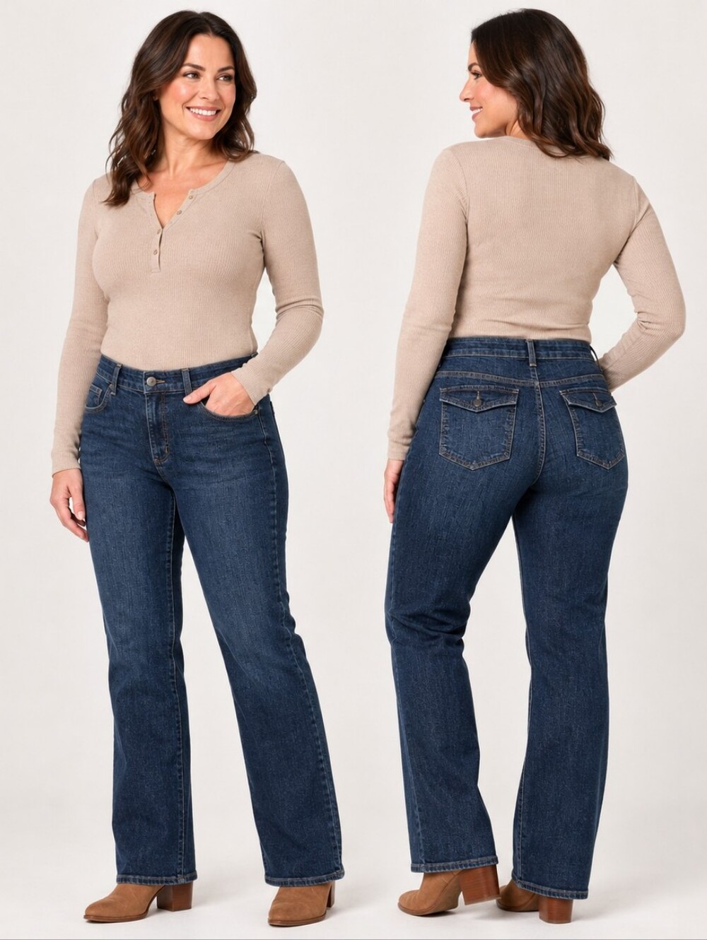 Lee Sinfully Soft Jeans 36x32 Dark Wash Bootcut Flap Pocket Western Y2K Casual